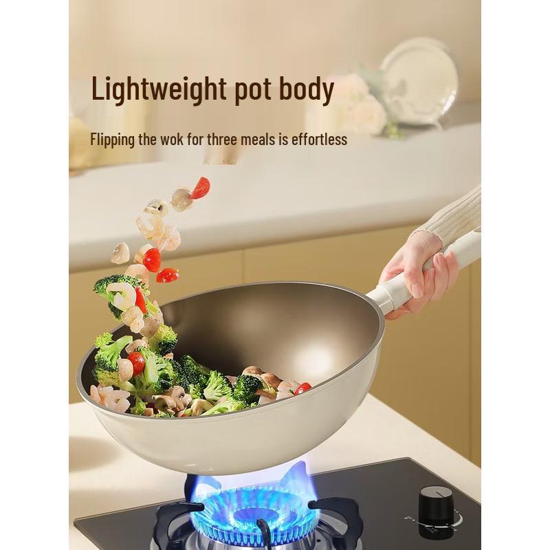 COOKER KING Titanium White Stir-fry Pan