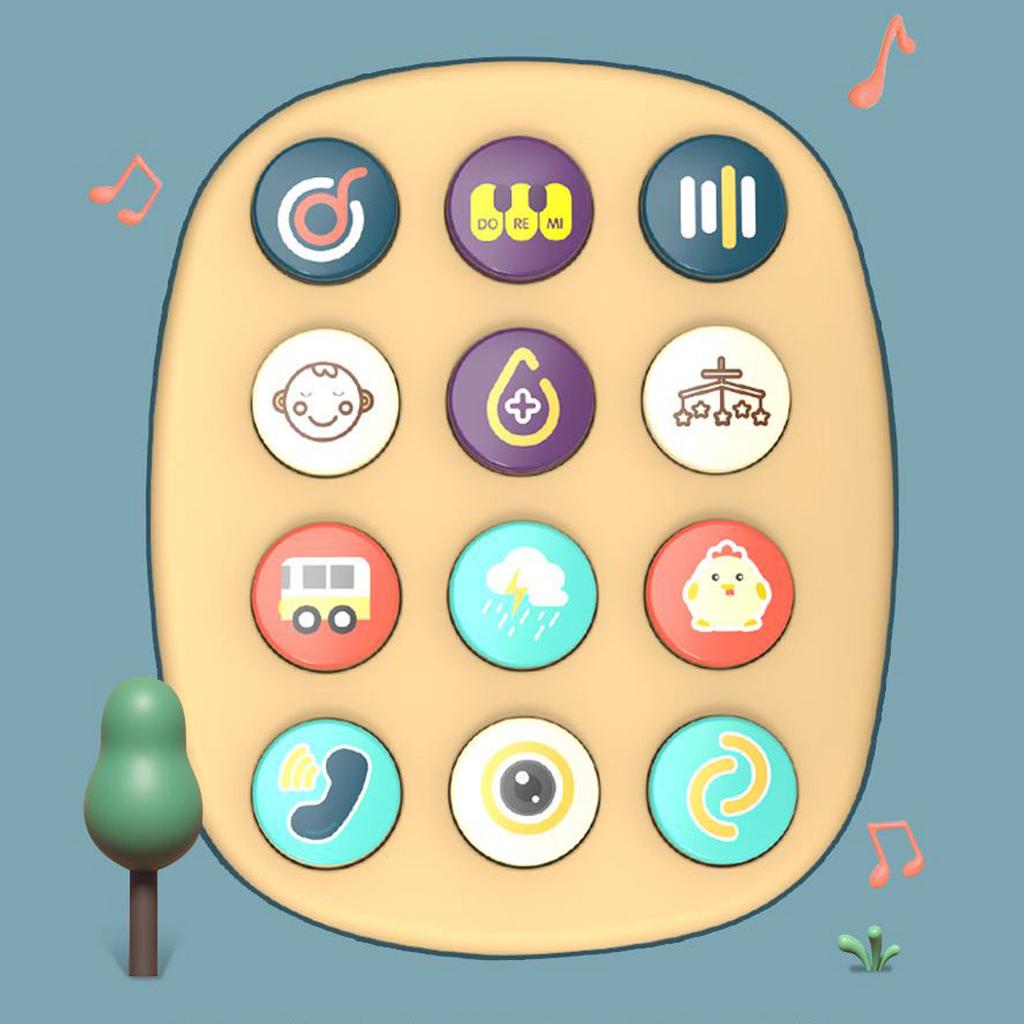 Baby Phone Toy Cartoon Sound Light Parent Child Interactive Educational Cute Cat Face Telephone Toy