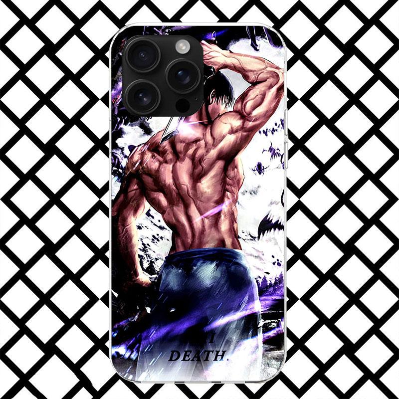 Kaisen J-Jujutsu Fushiguro Toji Handyhülle für iPhone 17 Air 16 16E 15 14 Plus 13 Mini 12 11 Pro Max 7 8 + SE 2020 Weiche Hülle Fu