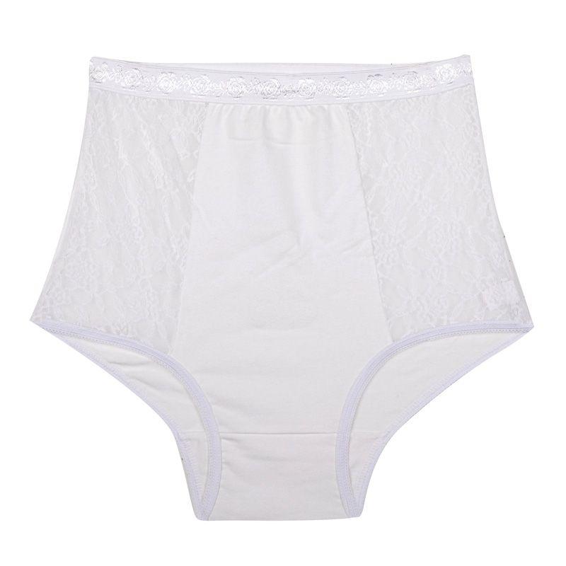 

Женские кружевные трусики с завышенной талией LINGERIE AU FEMININ M белый