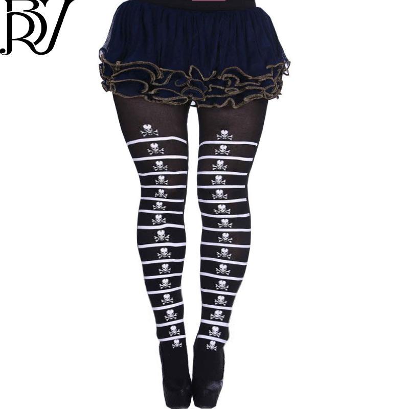 Halloween & Christmas Cartoon Print Stockings - Festive Pantyhose for Holiday Parties & Costume Props
