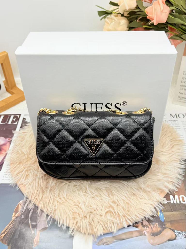 European & American 2025 Glossy Diamond Lattice Women's Fragrant Style Crossbody Chain Bag - Fashionable, Versatile, and Stylish