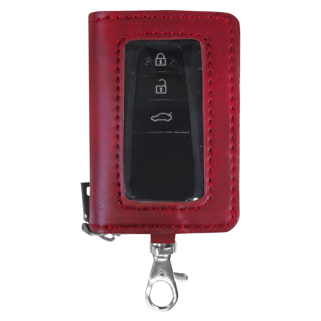 Akiho Snoopy Car Smart Key Case with Clear SN283 Window, Red,