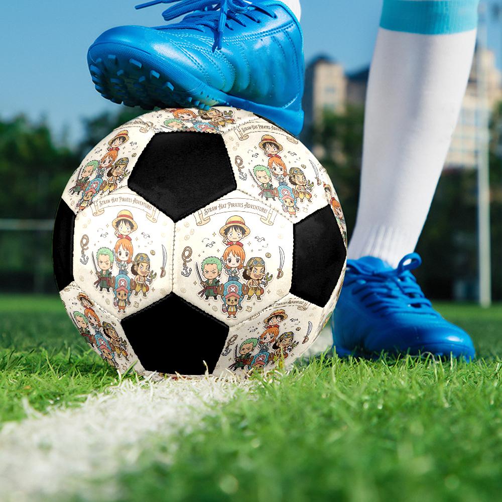 1pc One Piece Football Soccer Ball Size 5 Indoor Soccer Ball Fashion Colorful Backyard Game -Great For Sports Fans Gift HE71