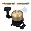 Brass Bike Bell Retro Classical Bicycle Horn Clear Loud Sound Portable Copper Handlebar Ring For MTB Mountain Cycling Safety