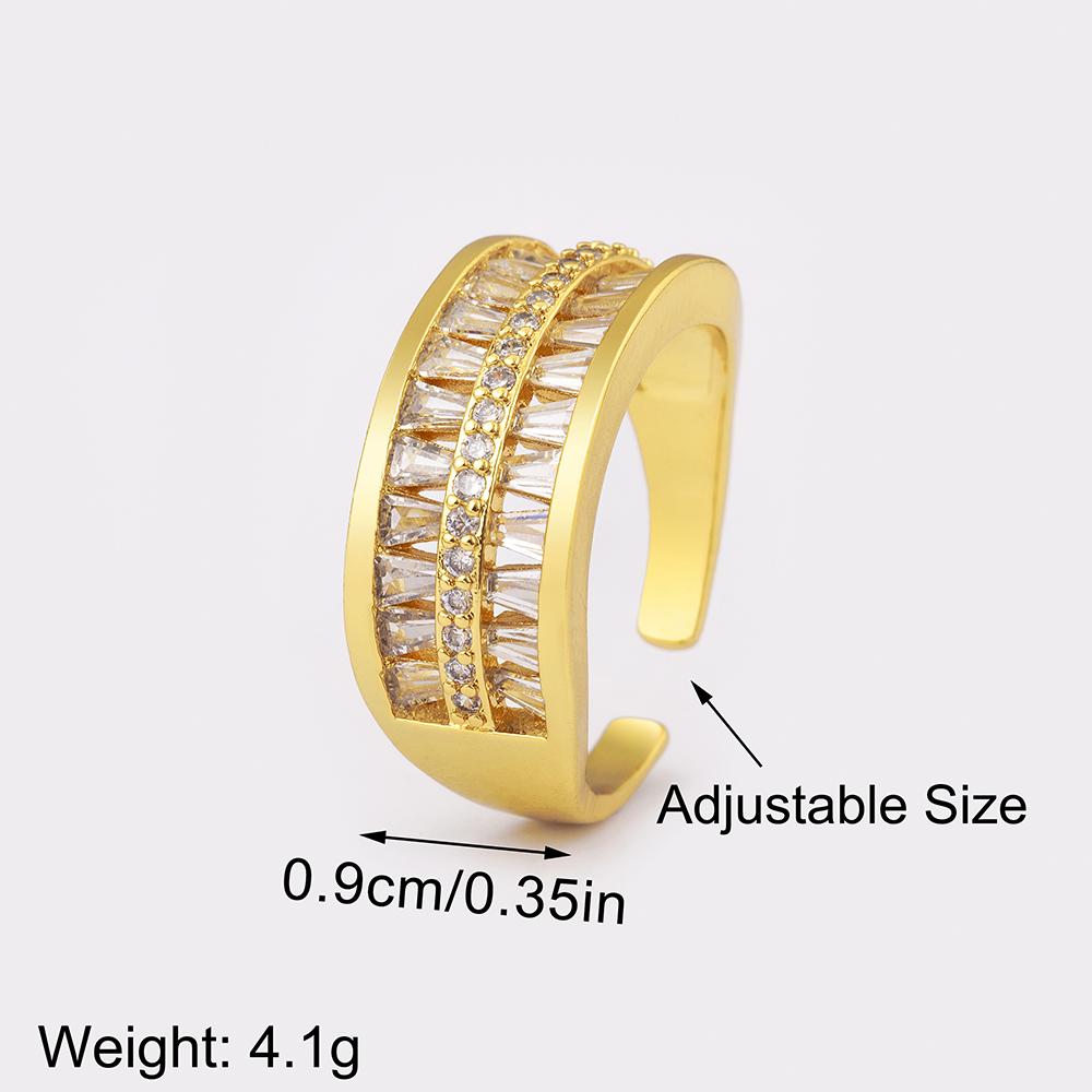 Nidin New Arrival Round/Cross/Elephant Shape Punk Style Open Rings Adjustable For Women Men Pave Colorful Zircon Jewelry Gifts