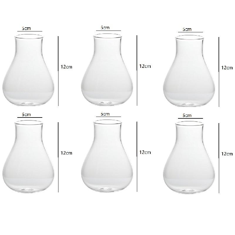 6PCS Bubble Glass Ins Net Red Cafe Coffee Cup Heat-resistant Water Cup Iced Latte Americano Coffee Drink Juice Cups