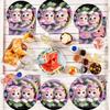 Cat Flower Theme Party Supplies Cat Party Tableware Disposable Paper Plates Paper Cups Paper Towels