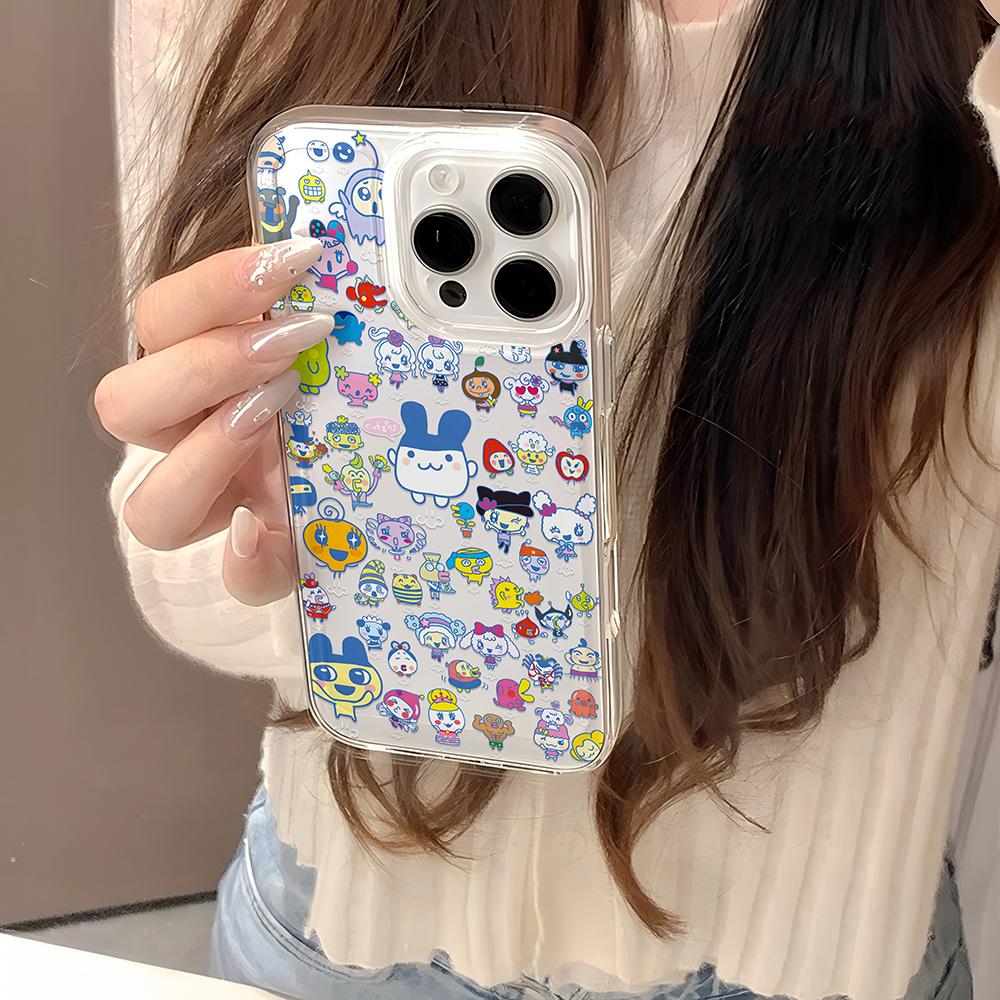 Kawaii Tamagotchi Game Phone Case For Oppo Realme C63 C53 10 9 C30 C15 C20 C21 C21Y C31 C33 C35 C55 14 11 5 Pro 5G Clear Cover