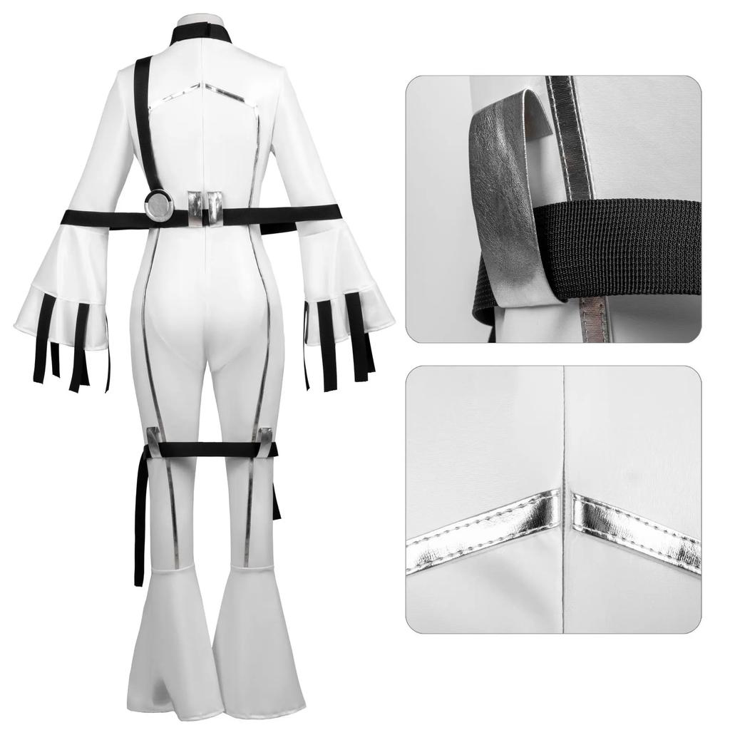 Anime Code Geass: Hangyaku No Lelouch Cosplay Kostýmy C.c. Cos Uniform Bílá Slim-fit Kombinéza Se Zelenou Parukou Kompletní Sada