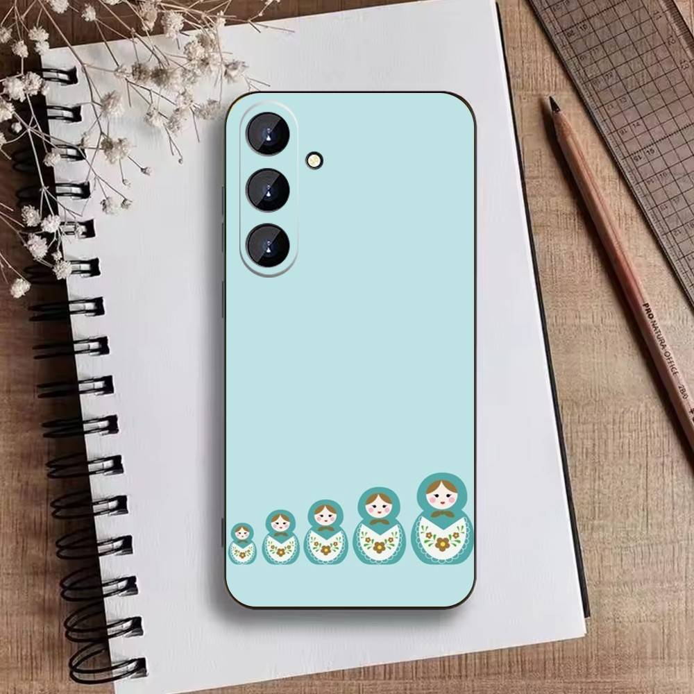 T-Russian Dolls Matryoshka Phone Case For Samsung Galaxy A73,A72,A71,A70,A52,A51 Others Soft Black Cover