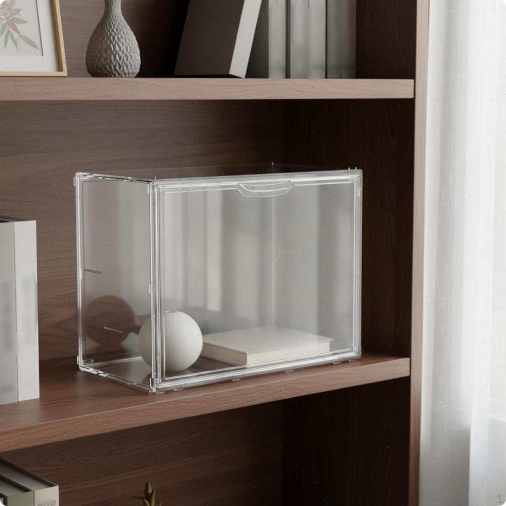 Transparent Handbag Display Case Stackable Clear Acrylic Bag Box for Closet, Wardrobe, Bedroom