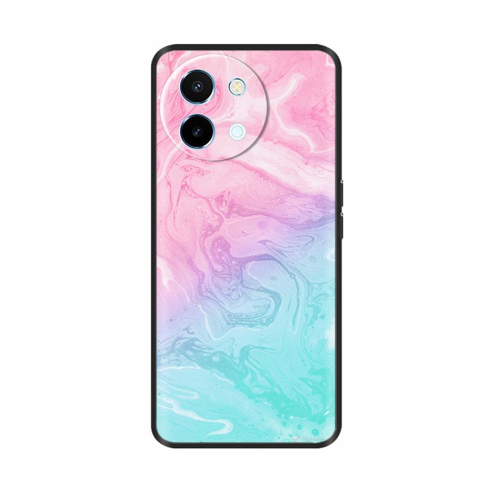 For Vivo Y38 5G Phone Case Painted Soft Black TPU Silicone Bumper For Vivo Y38 Y200i Y200t T3x Protective Back Cover Cases Capas