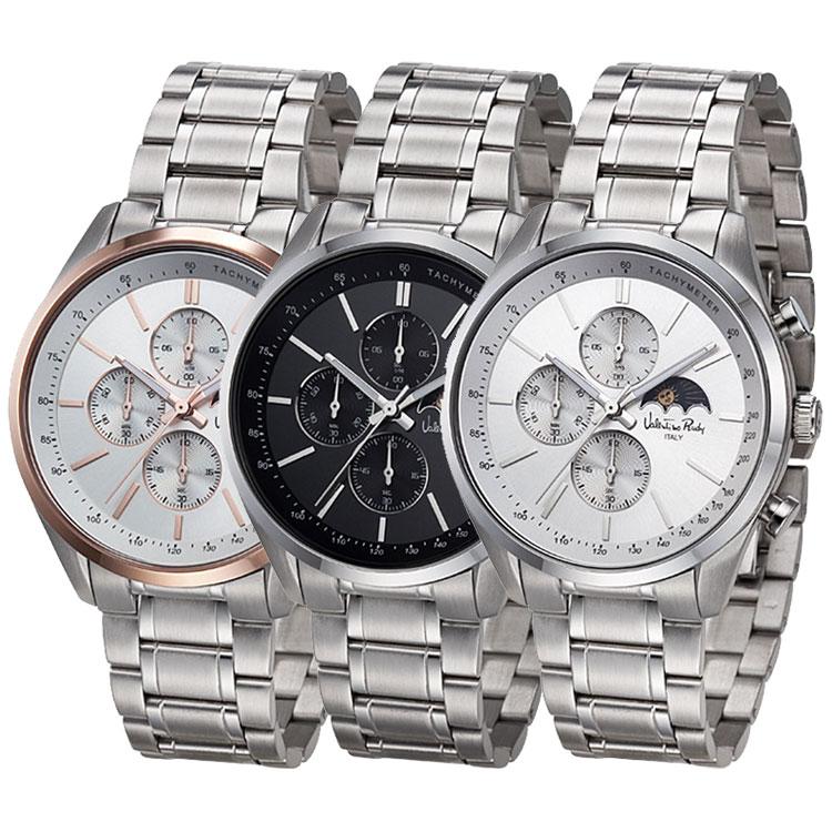 Ballentinoludi Sun & Moon 6902 Tachymeter Men'S Wristwatch Metal Watch