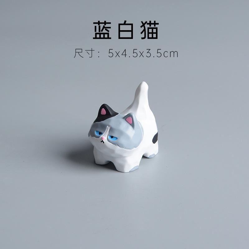 Mini Cute Cartoon Black Cat Statues Resin Animal Crafts Office Desk Accessories For Home Decoration Room Book Nook Decor Gifts