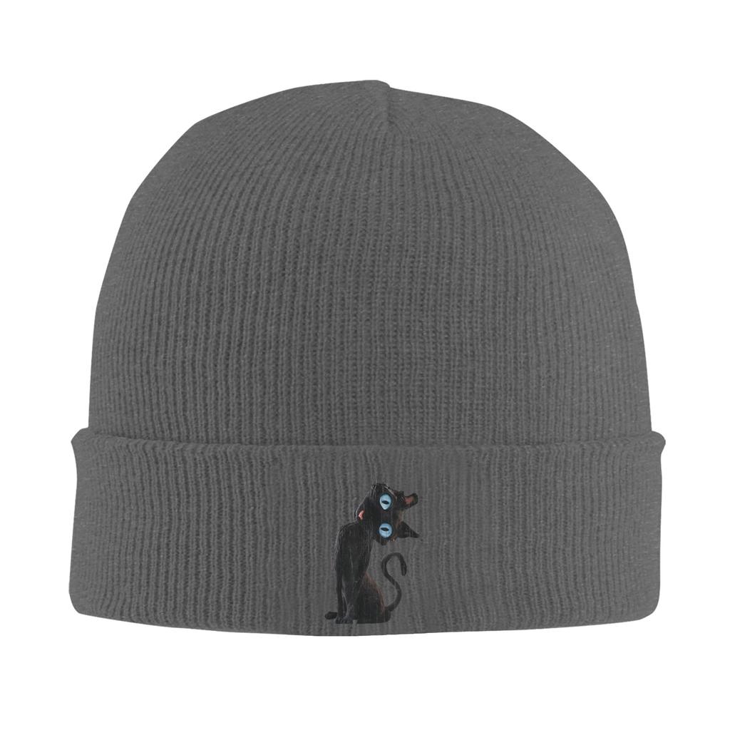 Coraline Cat Cute Cat Meme Beanie Hats  Bonnet Hats Men Women Unisex Gym Skullies Beanies Autumn Winter Pattern Head Wrap Caps