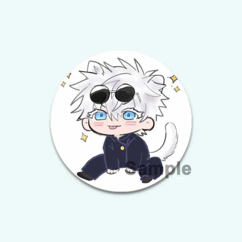 

32/44/58 мм 32/44/58 мм Satoru Gojo мультфильм круглые броши супер популярный аниме значок для рюкзака одежда аксессуары булавки ювелирные изделия подарки 32mm