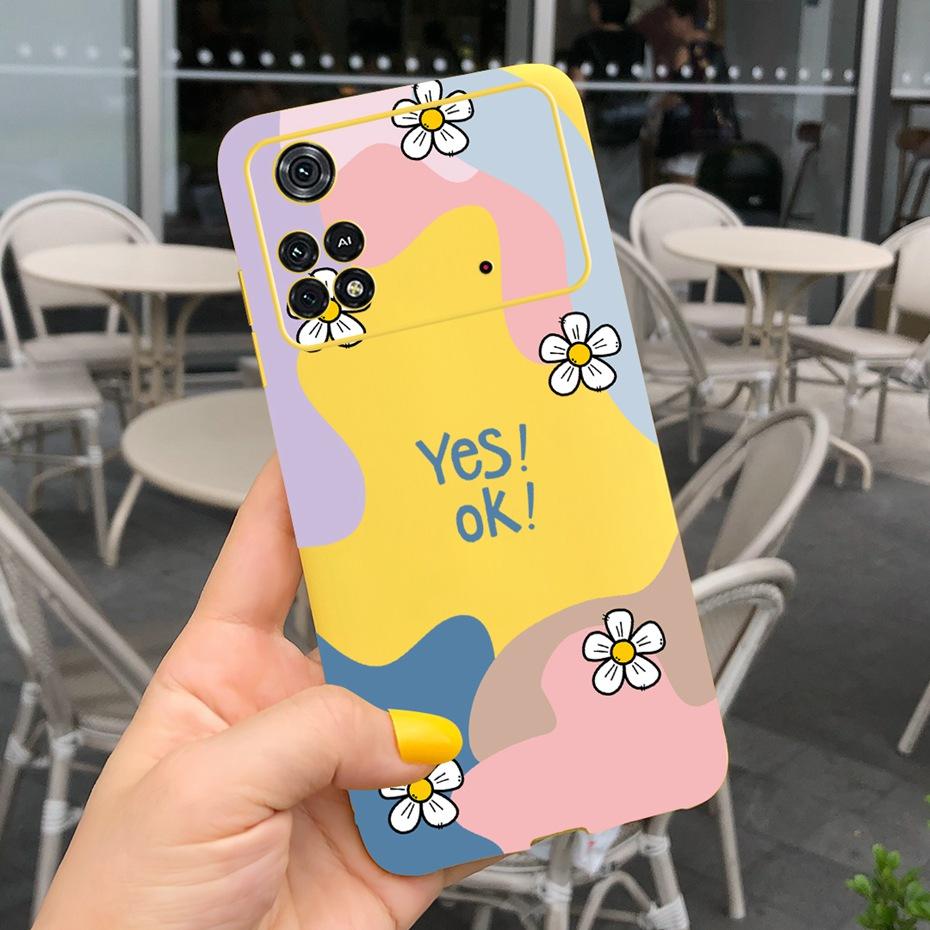 For Xiaomi Poco M4 Pro Case Lovely Pattern Candy Color Phone Case For Poco M 4 M4 Pro 5G 4G PocoM4 Soft Silicone TPU Back Cover