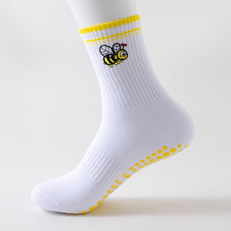 Women s Non-Slip Mid-Calf Yoga & Fitness Socks with Silicone Grip. One Size