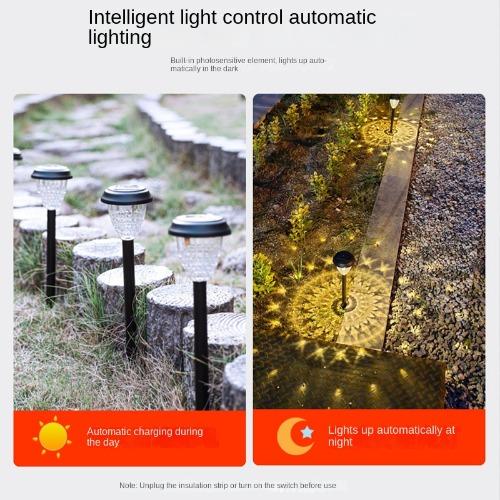 New Solar Powered Floor Mounted Lamp, Outdoor Courtyard Decoration, Garden Landscape Atmosphere, LED Waterproof Lawn Lamp