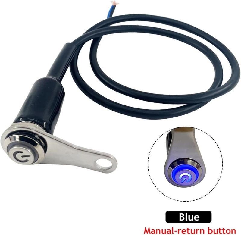 Key Cylinder Bike LED Motorcycle Switch ON + OFF Handlebar Mount Aluminum Alloy Waterproof 12V Fog Light Lamp Bike Horn Push But