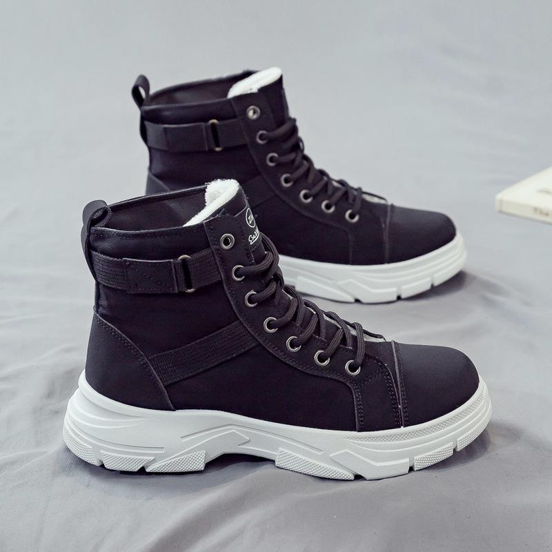 

Осенне-зимняя женская обувь больших размеров, новые модные и универсальные сноубутсы, теплые и плюшевые короткие ботинки 44