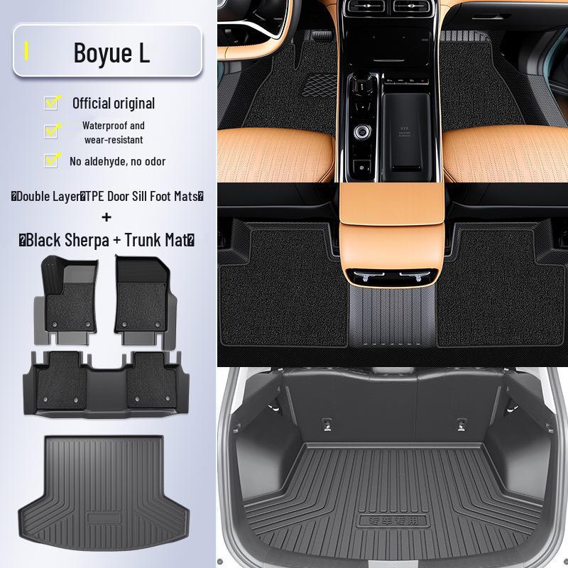 Compatible TPE Floor Mats for 2025 Geely Boyue L - Complete Interior Set