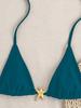 2025 Starfish Lace-up Triangle Bikini - European & American Style, Sexy Split Swimsuit for Women