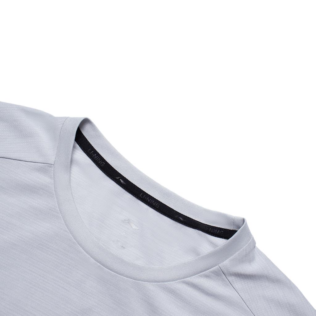 Li Ning Cool Tea T Casual Sports Letter Quick-Drying Comfortable Breathable Short Sleeve T-Shirt Men Tops Coin-Gray Flower-Gray ATSU725-3