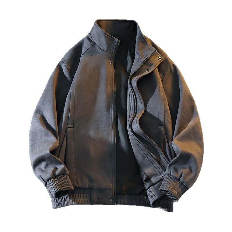 Locomotive leather jacket men's leather jacket spring and autumn ruffian handsome casual men's leather jacket men's handsome outer wear tops versatile