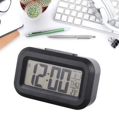 Table Clocks with Temperature Calendar Week Display Electronic LED Backlit Snooze Clock Music Digital Alarm Clock