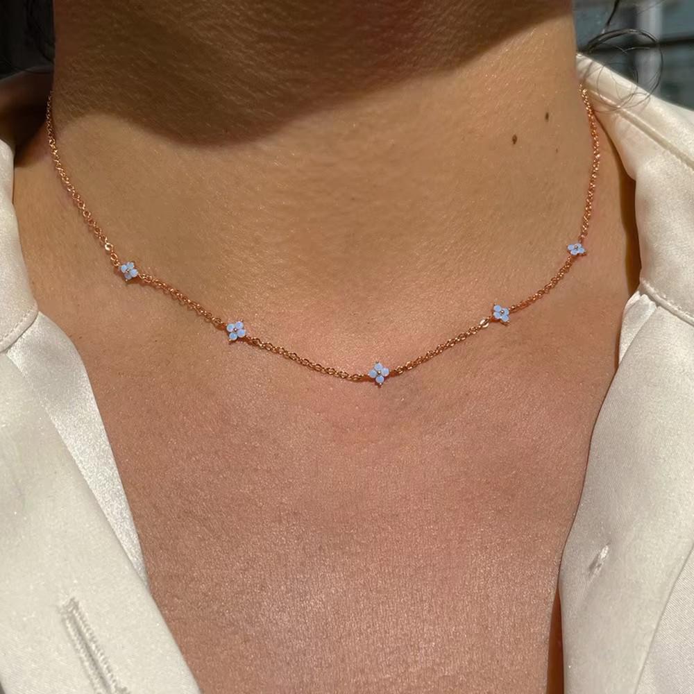 18k Gold Plated Cz Four-leaf Flower Bracelet for Women Girl Dainty Adjustable Link Chain Bracelets Charm Luxury Trend Jewelry