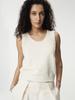 UMARMUNG Italian Souffle Cotton Yarn U Neck Vest_Cotton