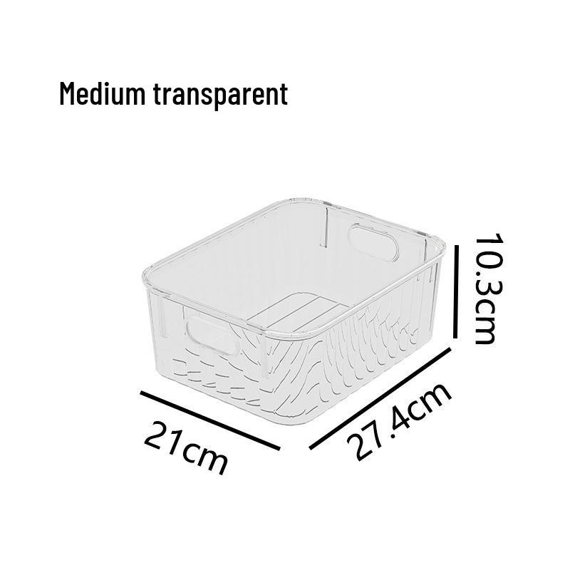 Yiyi Gou Transparenter Schreibtisch Kosmetik Organizer mit Deckel - Aufbewahrungsbox für Masken & Lippenstifte