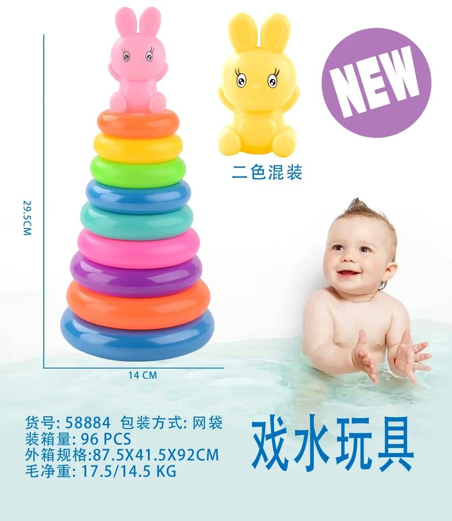 Bebek Montessori Oyuncak Yuvarlanan Top Kulesi Gökkuşağı İstifleme Halkaları Eğitici Gelişim Oyunları Raylı Bulmaca Halka Oyuncakları Çocuklar İçin