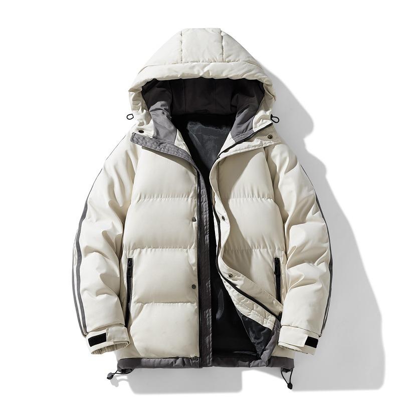 Winter cotton clothes men's new loose warm couple jacket trend thickened hooded bread jacket