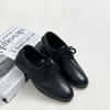Schwarze Lederhalbschuhe für Jungen, spitz zulaufende, weichsohlige Kindertanzschuhe, Schulschuhe, neue britisch-stilige Schülerschuhe für Frühling und Herbst