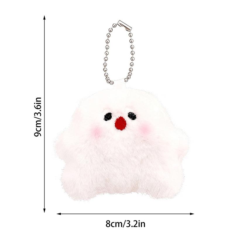 Lovely Little Ghost Doll Key Chains Comfortable Plush Stuffed Toy Squeak Ghost Woman'S Bag Ornament Keychain Accessories