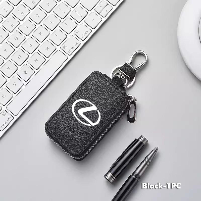 For Lexus Leather Car Keychain Bag Organizer Key Zipper Case Bag Protection Cover CT ES GS NX IS250 RX350 IS200 LX570 UX250h AFJ1