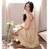 Pajamas with Chest Pads Women's Summer Thin High-end Pajamas Can Be Worn Outside In Summer Lyocell Tencel Suspender Dress