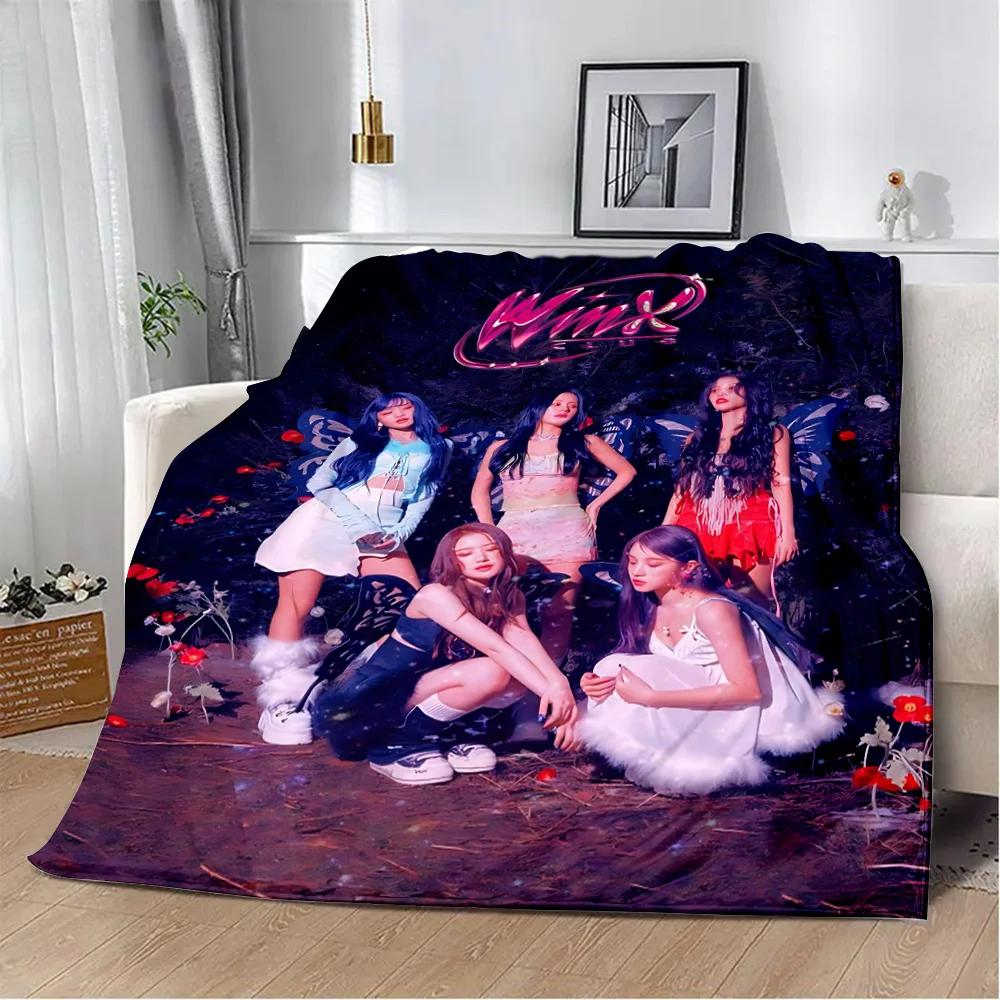 Kpop G I-Dle Printed Blanket Picnic Blankets Warm Blanket Soft And Comfortable Blanket Home Travel Birthday Gift