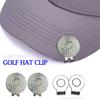 2 Stück Golfball-Marker Hutclip Silber Langlebig Abnehmbar Magnetisch Ziel-Marker Professionelle Golf Trainingshilfen Zubehör