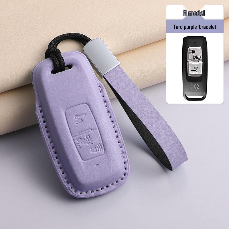 Handgemaakte Motorfietssleutelhoes voor Click150, Vario150, PCX160 - Twee Knoppen Stijl