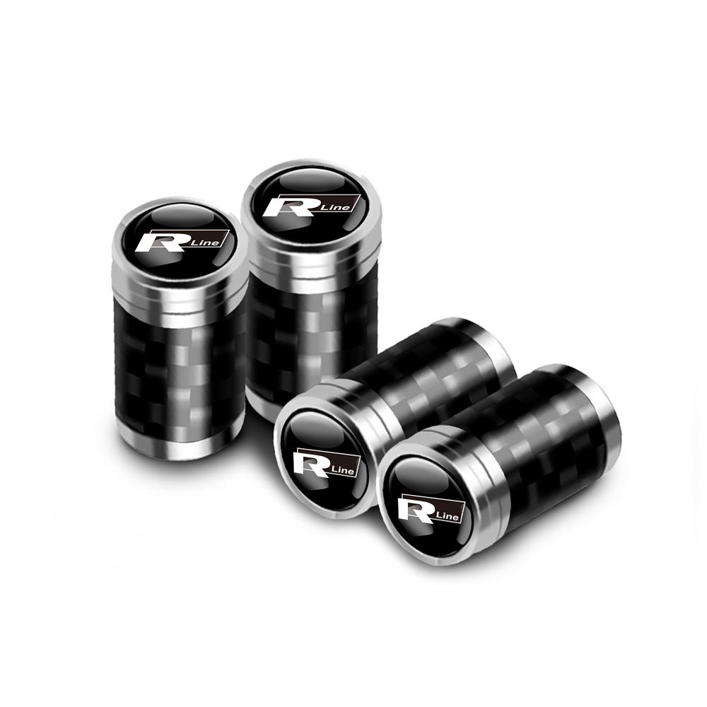 MPSGW1 Car Accessories Carbon Fiber Wheel Tire Valve Caps Stem Case for Volkswagen Golf Tiguan Jetta GTI Bora VW R Polo Passat Rline