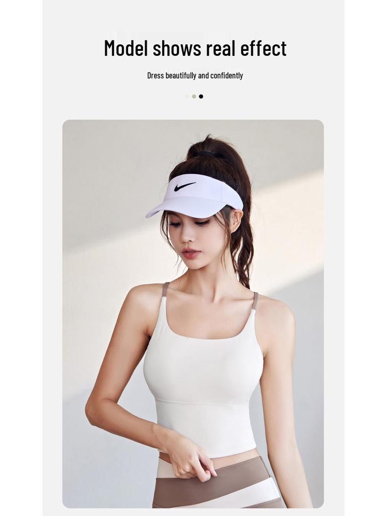 Letní nahý pocit jóga křížená camisola sportovní podprsenka
