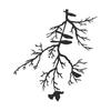 Metal Bird Wall Art for Home Living Room Decor with Tree Branch Design