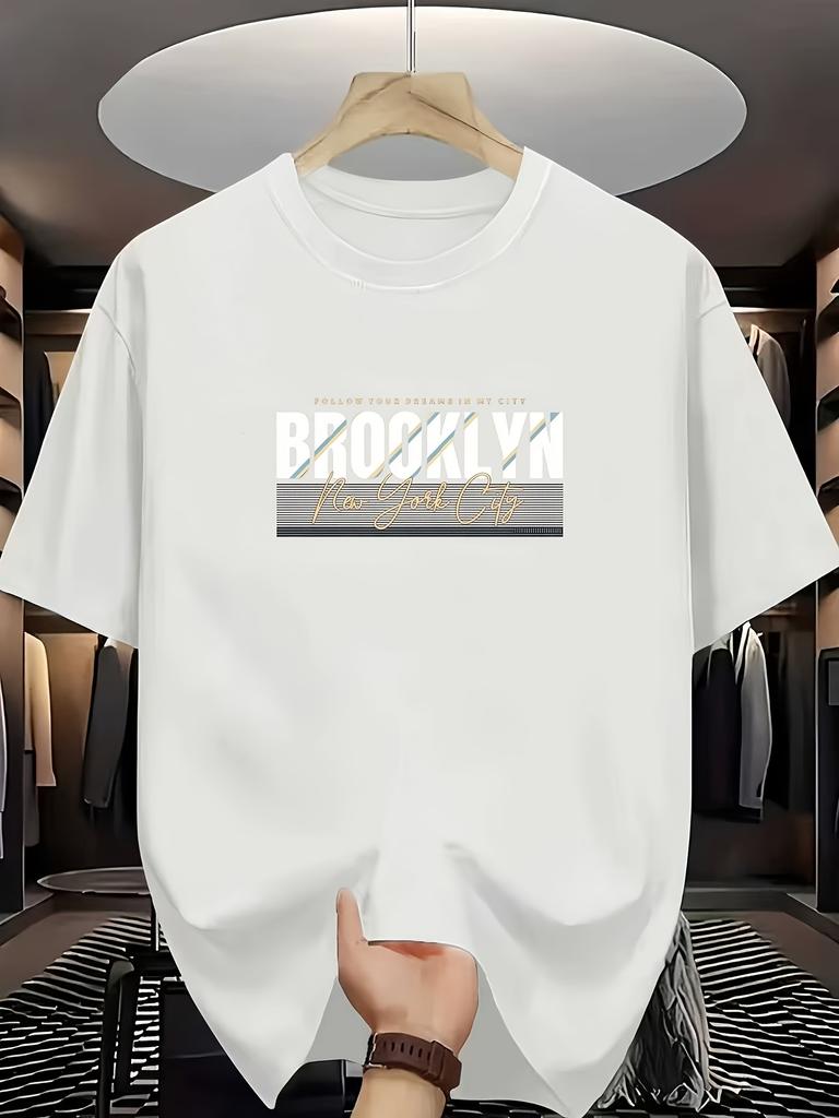 Novelty Vintage Summer Streetwear Brooklyn New York City Unisexs Unisex T Shirt Tee Casual Oversize ONeck Trendy Short Sleeve Top