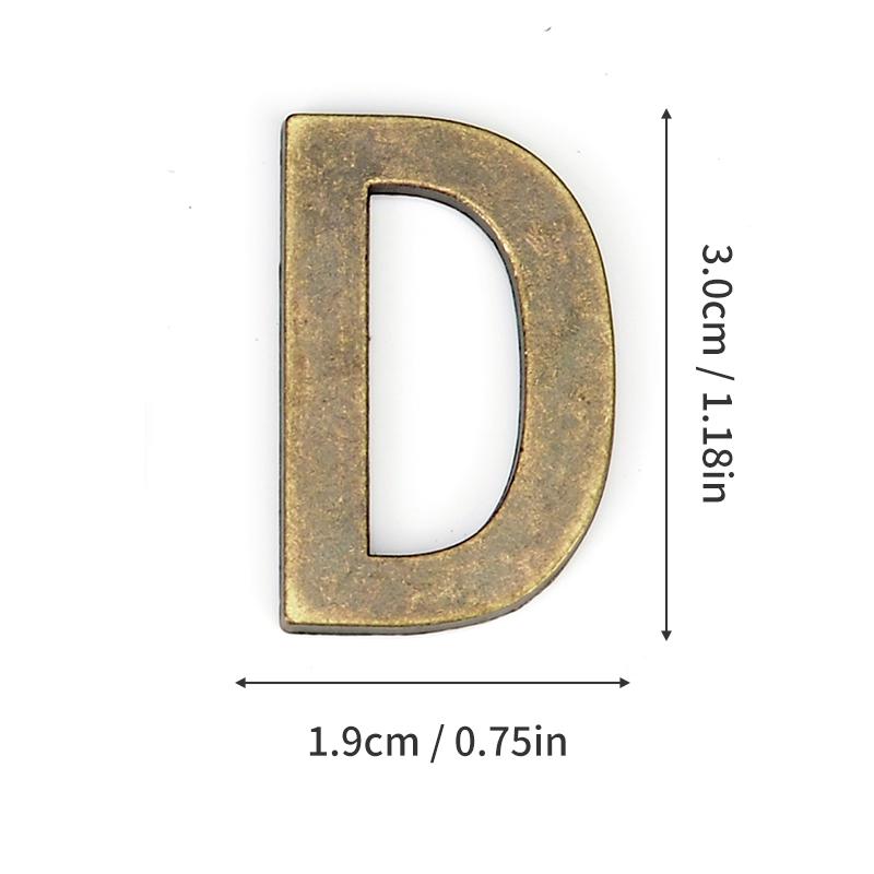 1Pcs Metal Self Adhesive House Number English Alphabet Letters for Apartment Room Door Plate Table Mailbox Number Stickers 3*2cm
