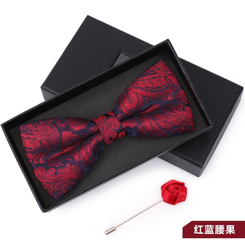 Bow Tie Men'S Wedding Groom Best Man Red Suit Shirt British Brothers Korean Bow Women'S Gift Box