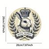 Flat Print Metal Art Easter Bunny Crown Wall Decor For Home Room Door